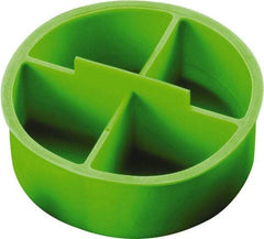 Caplugs - 0.543" ID, Round Head, Tapered Tube Plug - 0.63" OD, 1/2" Long, Low-Density Polyethylene, Green - Americas Industrial Supply
