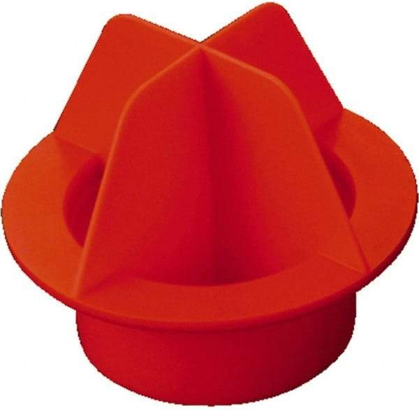 Caplugs - 2.759" ID, Pull-Tab Tube Plug - 3.12" OD, 11/16" Long, Low-Density Polyethylene, Orange - Americas Industrial Supply