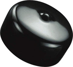 Caplugs - Flexible, Round Head Masking Cap - 1.39" OD, 1" Long, Vinyl, Black - Americas Industrial Supply