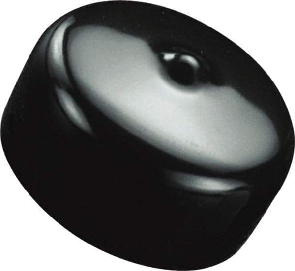 Caplugs - Flexible, Round Head Masking Cap - 3.285" OD, 1-1/2" Long, Vinyl, Black - Americas Industrial Supply