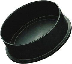 Caplugs - Conductive, Round Head, Static Dissipative Cap - 3.27" OD, 19/32" Long, Polyethylene Copolymer, Black - Americas Industrial Supply