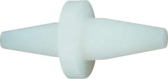 Caplugs - 0.14" (End 1) & 0.2" (End 2) ID, Round Head, Tapered Double-Ended Plug with Washer - Silicone, Natural (Color) - Americas Industrial Supply