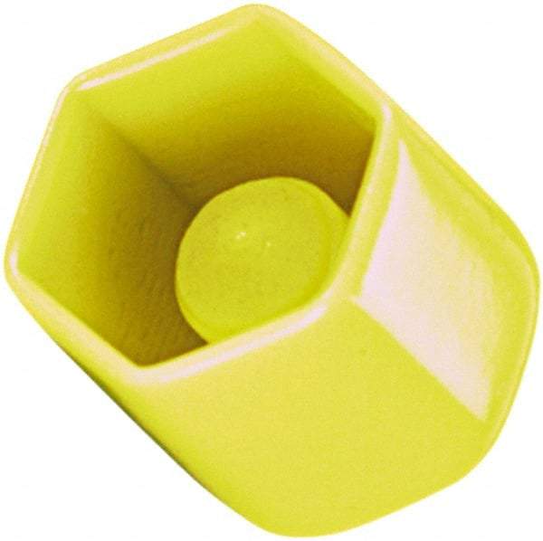 Caplugs - Hex Head Cap - 35/64" Long, Vinyl, Yellow - Americas Industrial Supply