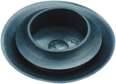 Caplugs - Button Finishing Plug for 0.031 to 0.079" Thick Panels, - 1.429" ID, 1.732 OD, 0.307" Deep, Thermoplastic Rubber, Black - Americas Industrial Supply