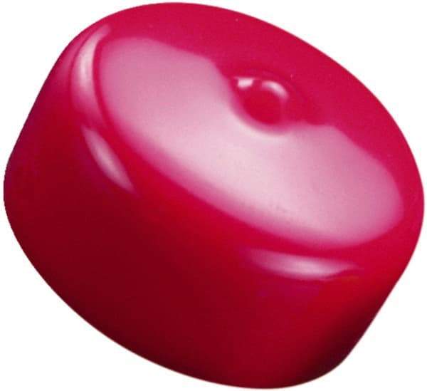 Caplugs - 2-11/16" ID, Round Head Cap - 2.84" OD, 1" Long, Vinyl, Blue - Americas Industrial Supply