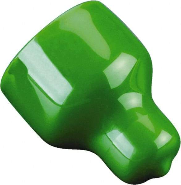 Caplugs - 1.041" ID, Pull-Tab, Round Head Cap - 1-3/8" Long, Vinyl, Green - Americas Industrial Supply