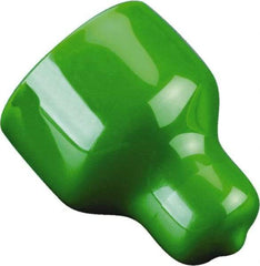 Caplugs - 1.591" ID, Pull-Tab, Round Head Cap - 1-5/8" Long, Vinyl, Green - Americas Industrial Supply