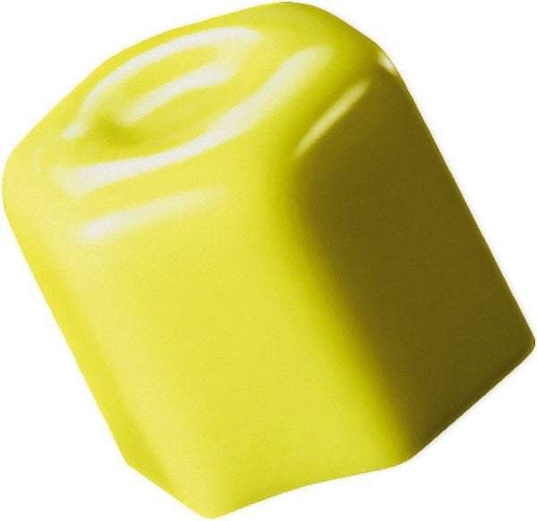 Caplugs - Hex Head Hex Cap - 1-1/64" Long, Vinyl, Yellow - Americas Industrial Supply