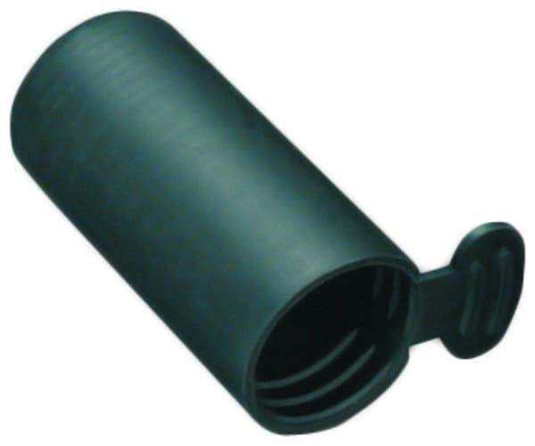 Caplugs - 0.557" ID, Round Head, Tear-Tab Masking Cap - 1-21/64" Long, Vinyl, Black - Americas Industrial Supply