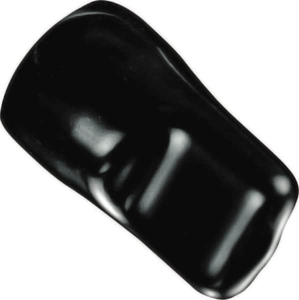 Caplugs - 0.396" ID, Pull-Tab, Round Head Masking Cap - 1-5/8" Long, Vinyl, Black - Americas Industrial Supply