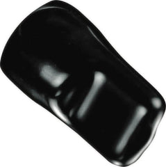 Caplugs - 0.207" ID, Pull-Tab, Round Head Masking Cap - 1-5/8" Long, Vinyl, Black - Americas Industrial Supply