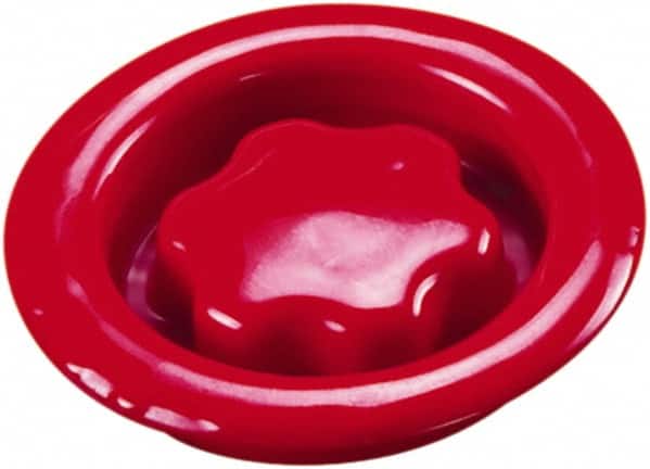 Caplugs - Round Head, Threaded Plug - Vinyl, Red - Americas Industrial Supply