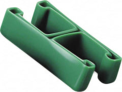 Caplugs - 1-5/8" x 3/4", Flexible Push-On I-Frame End Cap - 1-5/8" Long, Vinyl, Green - Americas Industrial Supply