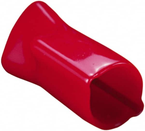 Caplugs - 0.4" ID, Round Head Vented Cap - 0.51" OD, 3/4" Long, Vinyl, Red - Americas Industrial Supply