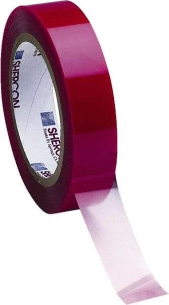 Caplugs - 1-1/4" Wide x 72 Yd Long Red Polyester Film High Temperature Masking Tape - Series PC11-1250, 3.5 mil Thick - Americas Industrial Supply