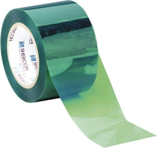 Caplugs - 3/8" Wide x 72 Yd Long Green Polyester Film High Temperature Masking Tape - Series PC21-0375, 3.5 mil Thick - Americas Industrial Supply