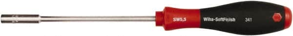 Wiha - 5.5mm Hollow Shaft Nutdriver - Cushion Grip Handle, 14.2" OAL - Americas Industrial Supply
