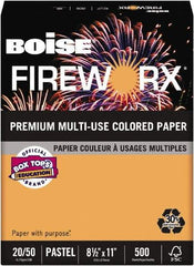 Boise - 8-1/2" x 11" Pumpkin Glow Colored Copy Paper - Use with Laser Printers, Copiers, Plain Paper Fax Machines, Multifunction Machines - Americas Industrial Supply