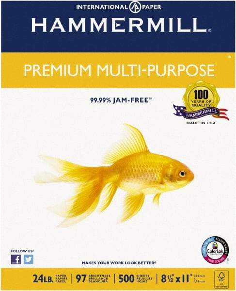 Hammermill - 8-1/2" x 11" White Copy Paper - Use with All Office Equipment - Americas Industrial Supply