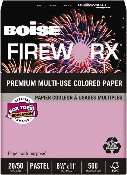 Boise - 8-1/2" x 11" Echo Orchid Colored Copy Paper - Use with Laser Printers, Copiers, Plain Paper Fax Machines, Multifunction Machines - Americas Industrial Supply