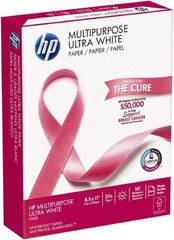 Hewlett-Packard - 8-1/2" x 11" White Copy Paper - Use with Copiers, Inkjet Printers, Laser Printers, Fax Machines - Americas Industrial Supply