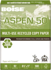 Boise - 8-1/2" x 11" White Copy Paper - Use with Laser Printers, Copiers, Plain Paper Fax Machines, Multifunction Machines - Americas Industrial Supply