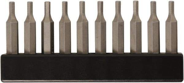 Wiha - 9/64" Hex Screwdriver Bit - 4mm Drive, 28mm OAL - Americas Industrial Supply