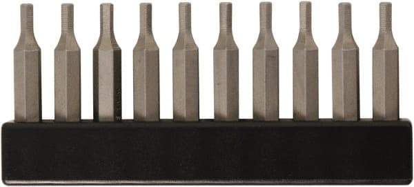 Wiha - 3mm Hex Screwdriver Bit - 4mm Drive, 28mm OAL - Americas Industrial Supply