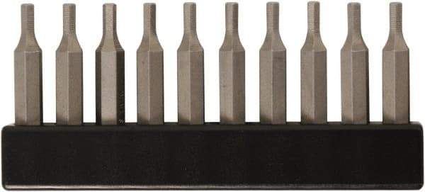 Wiha - 1.3mm Hex Screwdriver Bit - 4mm Drive, 28mm OAL - Americas Industrial Supply