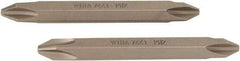 Wiha - #2, Phillips Screwdriver Bit - 1/4" Drive, - Americas Industrial Supply