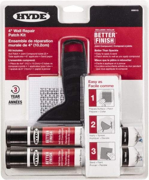 Hyde Tools - 3 oz Kit Drywall/Plaster Repair - White - Americas Industrial Supply