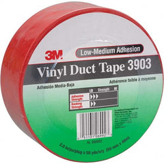 3M - 50 Yd x 49" x 6.5 mil Red Vinyl Duct Tape - Americas Industrial Supply