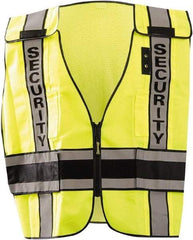 OccuNomix - Size XL High Visibility Yellow Mesh/Solid Public Safety Vest - 63" Chest, ANSI 107-2015, Hook & Loop Closure, 2 Pockets, Polyester - Americas Industrial Supply