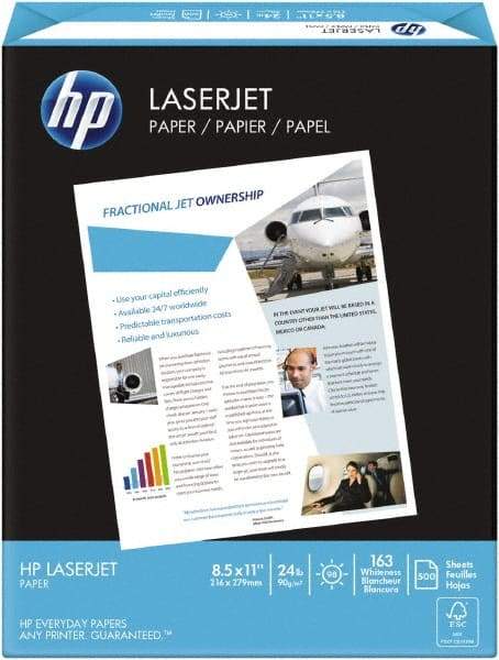 Hewlett-Packard - 8-1/2" x 11" Ultra White Copy Paper - Use with Laser Copiers, Laser Printers - Americas Industrial Supply