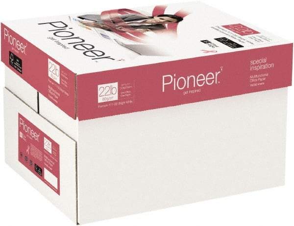 Pioneer - 8-1/2" x 11" Bright White Copy Paper - Use with Copiers, Inkjet Printers, Laser Printers - Americas Industrial Supply