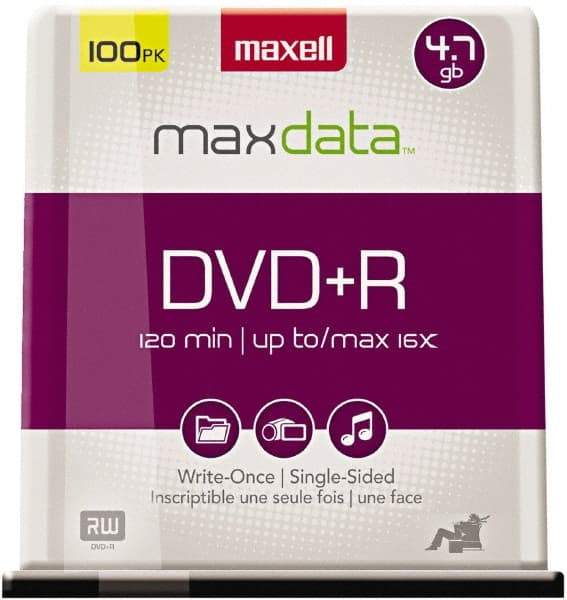 Maxell - Silver DVD+R Disc - Use with CD, DVD Drives - Americas Industrial Supply