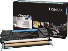 Lexmark - Cyan Toner Cartridge - Use with Lexmark C746, C748 - Americas Industrial Supply