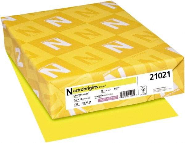 Neenah Paper - 8-1/2" x 11" Lift-Off Lemon Colored Copy Paper - Use with Inkjet Printers, Laser Printers, Copiers - Americas Industrial Supply