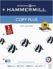 Hammermill - 8-1/2" x 11" White Copy Paper - Use with Laser Printers, Copiers, Fax Machines, Multifunction Machines - Americas Industrial Supply