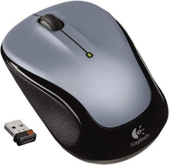 Logitech - Silver Wireless Mouse - Use with Chrome OS, Linux 2.6 & Later, Mac OS X 10.5 & Later, Windows Vista, 7, 8 - Americas Industrial Supply