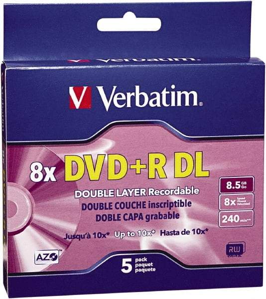 Verbatim - Silver DVD+R Disc - Use with CD, DVD Drives - Americas Industrial Supply