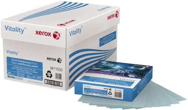 Xerox - 8-1/2" x 11" Blue Colored Copy Paper - Use with Copiers, Typewriters, Printers, Fax Machines - Americas Industrial Supply