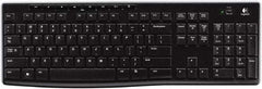 Logitech - Black Wireless Keyboard - Use with Mac OS X, Windows XP, Vista 7, 8 - Americas Industrial Supply