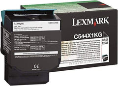 Lexmark - Black Toner Cartridge - Use with Lexmark C544dn, C544dtn, C544dw, C544n, X544dn, X544dtn, X544dw, X544n - Americas Industrial Supply