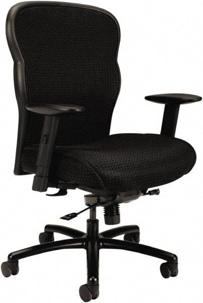 Basyx - 42-7/8" High Big & Tall Mesh Chair - 28 5/8" Wide x 25-5/8" Deep, Fabric Mesh Seat, Black - Americas Industrial Supply