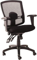 ALERA - 41-3/4" High Mid Back Chair - 30-3/4" Wide x 24-3/4" Deep, Mesh Seat, Black - Americas Industrial Supply