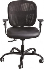 Safco - 37" High Task Chair - 26" Wide x 26" Deep, Vinyl Seat, Black - Americas Industrial Supply