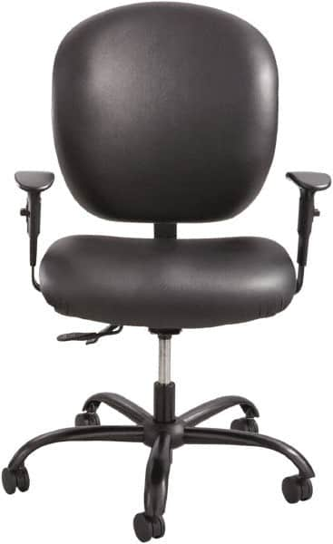 Safco - 38" High Task Chair - 26" Wide x 26" Deep, Vinyl Seat, Black - Americas Industrial Supply