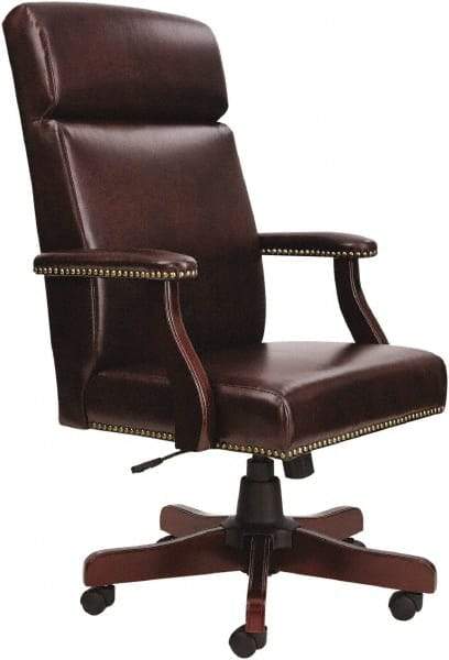 ALERA - 48-3/4" High High Back Chair - 26" Wide x 29" Deep, Vinyl Seat, Burgundy - Americas Industrial Supply