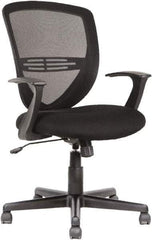 OIF - 39" High Mid Back Chair - 26-1/8" Wide x 26-3/8" Deep, Fabric Mesh Seat, Black - Americas Industrial Supply